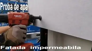 Facem proba de apa❗Fatada ventilata impermeabila❓Experiment panel fibrociment inainte de instalare.