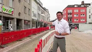 Marktplatz: Pflasterarbeiten haben begonnen