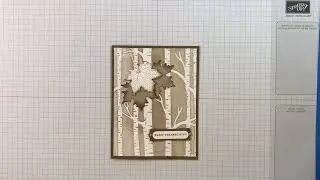 Thanksgiving Card using Woodland Embossing Folder