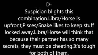 Libra / Horse & Pisces / Snake Compatibility