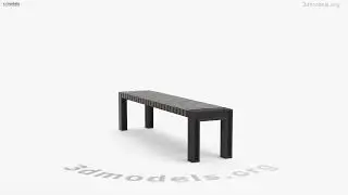 Minimalist Design Public Bench 3D model by 3DModels.org
