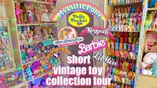 Short toy collection tour - vintage 80s 90s G1 My little Pony, Polly Pocket, Barbie, Keypers, dolls