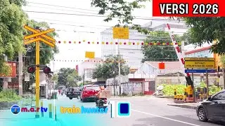 MOMEN PAPASAN di Perlintasan kereta api / KRL Kepu Kemayoran JPL 23