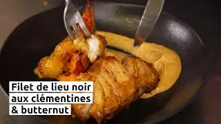 Filet de lieu noir aux clémentines & butternut