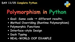 Day 11: Polymorphism in Python &ndash; Explained with Real Examples | OOP-4
