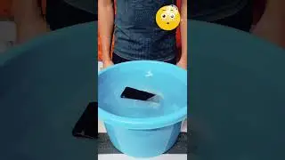 Try  to guess tissue paper will float # phone vs tissue paper #experiment #satisfying #viral #asmr