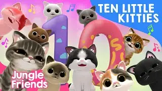Ten Little Kitties 2026 - 4K - Jungle Friends Nursery Rhymes - Cute Cat Song #4K