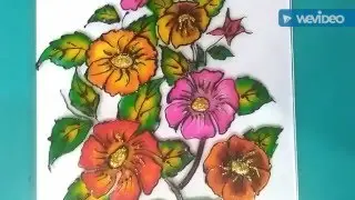 How to do glass painting.. #glass #painting
