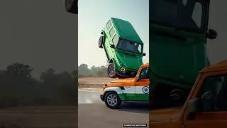 Pakistan🇵🇰vs Indian🇮🇳 race with G wagon🚐 and thar🚙 #aianimation #army #pakistanvsindia