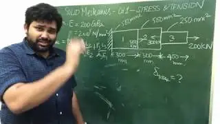 IES/Gate  - ELONGATION OF STEPPED BAR  - Fixed at one end and different loads acting on it