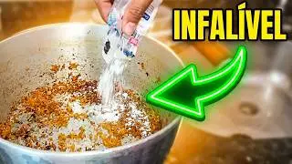 Arroz grudou na panela?