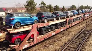 Rail activity-Strong metallic sound-Amazing Ludmilla BR 232 locomotive
