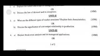Jntuk r23 2nd btech 2nd sem set 1 - Managerial economics and financial analysis - cse , cse ( cs&iot