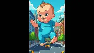 big baby walking Ai Created video .