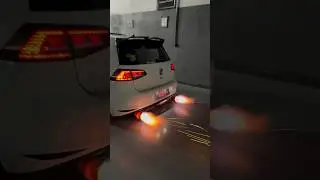 Fogo no escapamento do Golf GTI Mk7 #shorts #golf #volkswagen