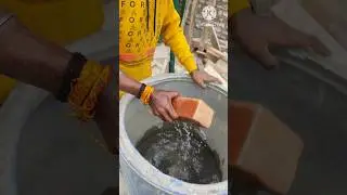 Water Absorption of Brick Tested at site #water #absorption #construction #brick #bricks #testing