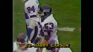1984 NFC Divisional Playoff: Harry Carson Interception For A Touchdown