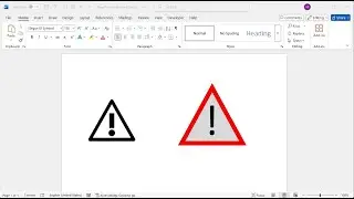 How to create triangle with exclamation mark (warning sign) in word