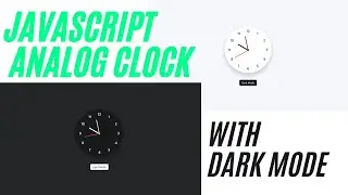 Analog Clock using HTML CSS & JavaScript With Dark Mode | JavaScript Clock Project #webdevelopment