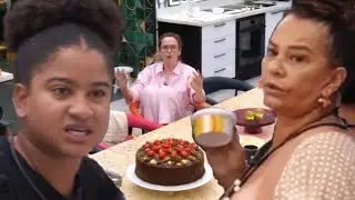 SOLANGE FAZ BOLO E ESCONDE DE MILENA, MILENA ACHA NA GELADEIRA E SOLANGE N DEIXA ELA COMER
