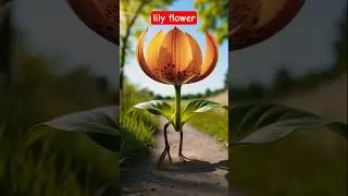 Lily Flower🌻 - The Lily That Turned Into Life 🌸✨| #NatureTransformation #FlowerToBird #Shorts #viral