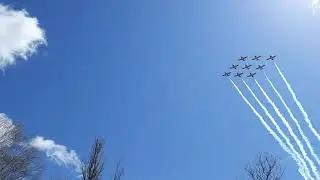 Canadian Snowbirds over Bathurst, New Brunswick on May 6, 2020