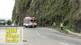 Chandigarh Transport Undertaking (CTU) bus driving in Kangra