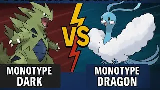 Pok&eacute;mon Showdown Monotype Dark X Monotype Dragon Mega Tyranitar vs Mega Altaria 