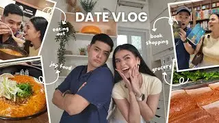 Date Vlog | Eating Out, Book Shopping, Grocery Run 💕
