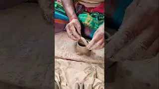 How to make mini claypot | Toy pottery making art 😍 #craft #pottery #art #villageshort