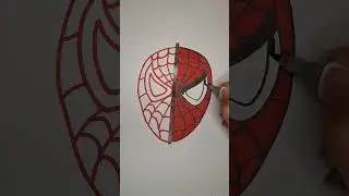Aesthetic Spider-Man Art Challenge! #shorts #art #spiderman