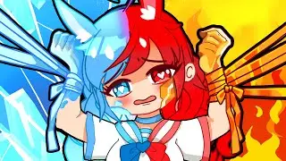 Senpai Is Stuck Between BLUE And RED (Cartoon Animation) Gacha
