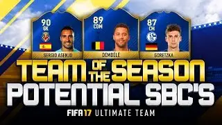 POTENTIAL TEAM OF THE SEASON PLAYER SQUAD BUILDING CHALLENGES! - FIFA 17 ULTIMATE TEAM