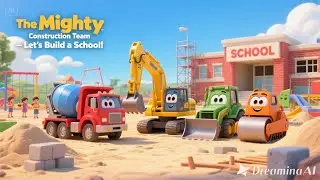 🚜 The Mighty Construction Team &ndash; Let&rsquo;s Build a School! 🏫💪 | Fun Vehicle Song for Kids 🚧🎶