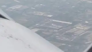 Arial view from plane of Thailand flooding on 6th November 2011