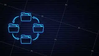 neon icon with file exchange. Cloud storage icon. Data storage. Motion Graphic