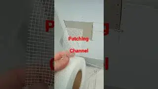 Fiberglass mesh tape ceiling patching process - sheetrock repair and texture process repair channel