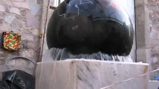 svart granit boll,vatten-funktionen,granit v&auml;rlden font&auml;n,roterande klot font&auml;n