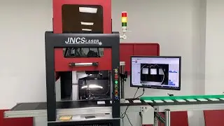 high speed uv laser marking machine with automatic CCD visual positioning system and conveyor belt
