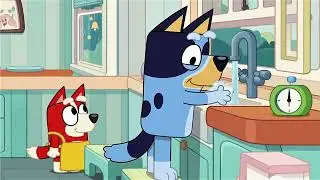 Bluey y Bandit Disfrutan Pizza 🍕✨ | Video Largo para Ni&ntilde;os y Beb&eacute;s