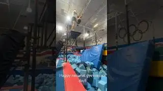 National gymnastics day!!#flip #gymnast #trampoline #tumbling #usa @Olympics @usagymnastics