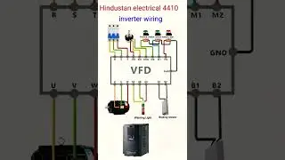 connection diagram for a electric motor system with the Delta- start#inverter wiring with vfd#contro