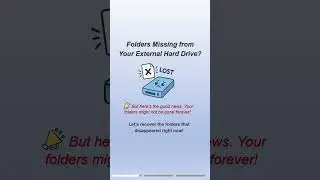 Recover Missing Folders from External Hard Drive [Easy & Fast] #recovery #folder #data #external