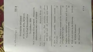 TS-02 tourism development:products,operations and and case studies (December 2021 question paper)