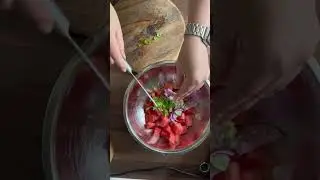 Have you tried watermelon salad? #recipe #tutorial #stepbystep #cooking