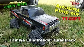pimped up - The Amazing Tamiya Landfreeder Quadtrack TT-02FT Chassis