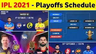 IPL 2021 Playoffs Schedule - IPL 2021 Playoffs Teams || IPL 2021 Qualifier Schedule & Time Table