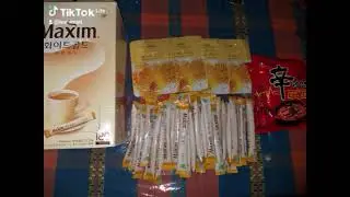 Korean Ramen🍜maxim coffee ❤face sheet