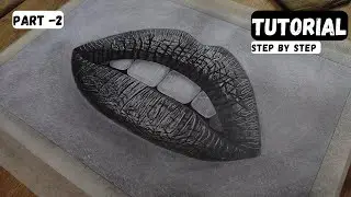 Drawing Hyper Realistic LIPS | Tutorial for BEGINNERS Part 02 #artist #art #pencildrawing @smnarts12