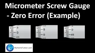 Micrometer Screw Gauge - Zero Error (Examples) | Physics